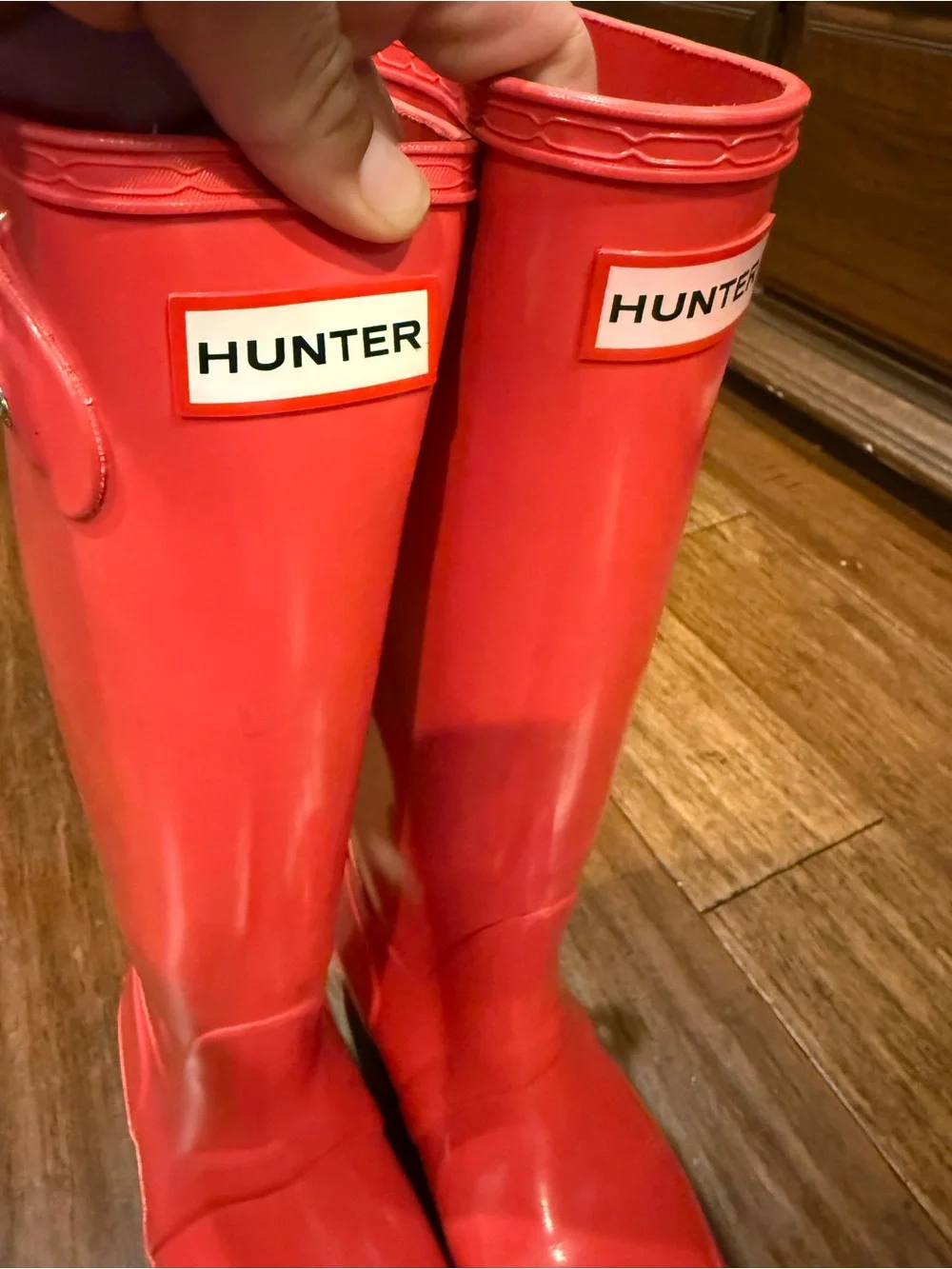 Hunter Tall Women's Rain Boots in Pinkish Red